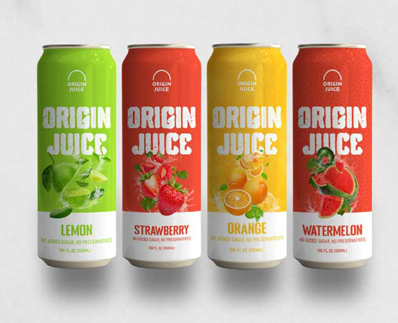 Fruit Juice Sticker Label Box Packaging Design